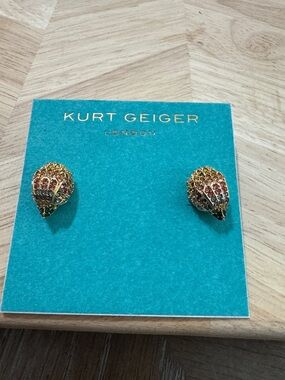 Kurt Geiger London Multicolor Pave Eagle Stud Earrings